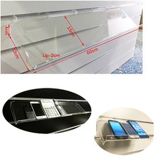 NEW ACRYLIC ANGLED SLATWALL SLATBOARD SHELVES DISPLAY MOBILE PHONES ACCESSORIES 