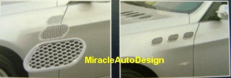 Juego de 6 piezas de ventilación de aire para guardabarros estilo Maserati para Mercedes Benz W204 W203 W202 W208 Foto 2 de 4