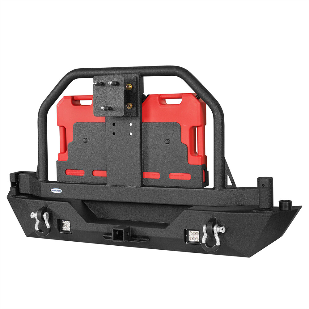 Rear Bumper w/Jerry Can Holder+Hitch Receiver+D-Rings For Jeep Wrangler JK 07-18 thumbnail 12