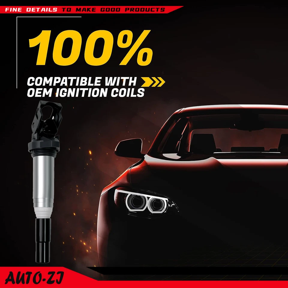 6X Ignition Coil & 6X Spark Plug for BMW 128i 328i 528i 530i X5 X3 3.0L L6 UF667 — 第 2/4 张图片