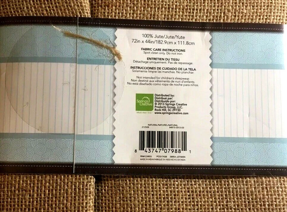 Crafty Cuts Burlap Fabric 1.5yds 1.37m 100% Jute 54in x 47in (137.2cm x 119.4cm) - Image 3 of 3