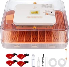 56 Egg Incubator with Automatic Egg Turning and Humidity Control 360° Viewing