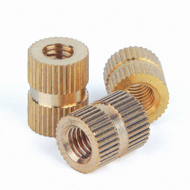 Brass knurl nut threaded insert compress nut double pass M1.4/1.6/2/2.5~M8-