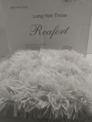 Reafort Luxury Long Hair Shaggy PV Fur Faux Fur Oversized 60