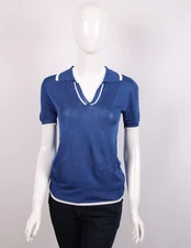 J.W.Anderson Viscose Polo Blue Womens size XS
