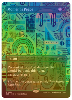 MTG - 1 x Rainbow FOIL Moment's Peace - Rare Instant - Secret Lair (SLD) - M/NM