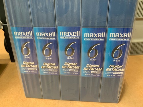 5 X Maxell Digital BETACAM Tapes D6 B-D6 - Photo 2/3