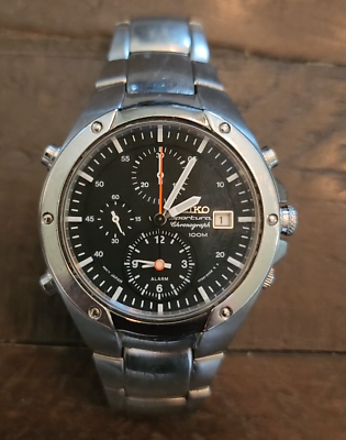 Seiko Sportura Chronograph 100M Men's Wrist Watch 7T32-6N00