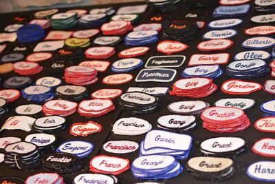Employee Embroidered Worker Name Tag Sewn Patch for Uniform Work Shirt Jacket 