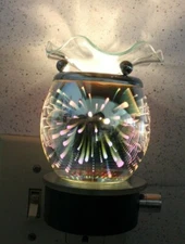 Aroma Night Light, Electric Oil Warmer Nightlight with Dimmer, Wall plug in vert