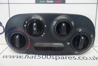 Fiat 500 Heater Control Panel in Black (With Air Con) (2008-2015)