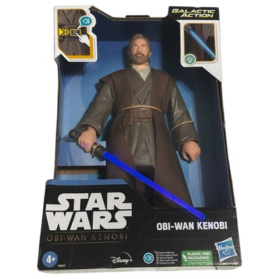 Star Wars Action Obi-Wan Kenobi Interactive Electronic Figure Lightsaber Lightup