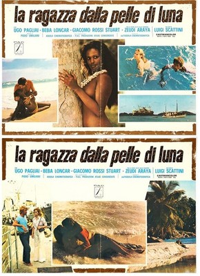 LA RAGAZZA DALLA PELLE DI LUNA  POSTER ARAYA ZEUDI - USED LOBBY CARD FOTOBUSTA
