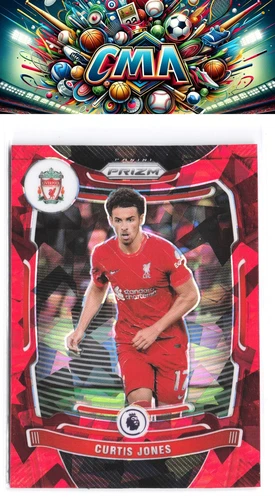2021-22 Panini Prizm Premier League #82 Curtis Jones Prizms Red Ice