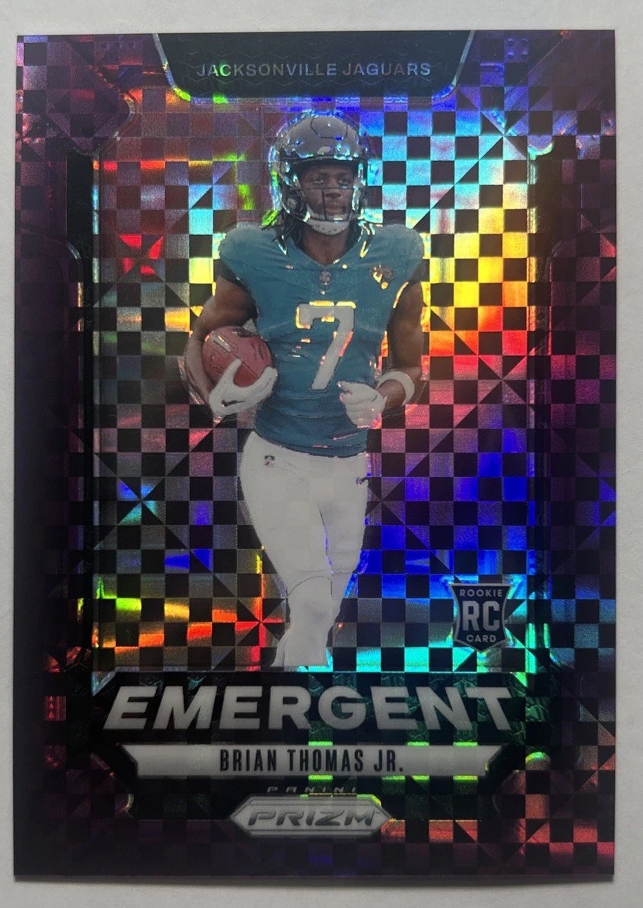 2024 Panini Prizm - Emergent Brian Thomas Jr. #12 Purple Power Prizm /49 (RC)