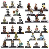 Custom Lego Jack Sparrow Pirates of the Caribbean Hero 8 X Mini figures Toy