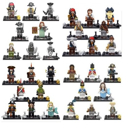 Custom Lego Jack Sparrow Fluch der Karibik Held 8 x Mini Figuren Spielzeug
