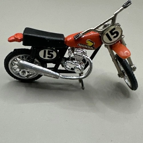 Die Cast HONDA Motorcycle Toy Vintage Antique Old Toy Dirt bike Metal