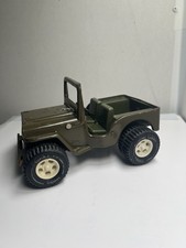 Vintage 1979s TONKA US Army Jeep MB Military Green Pressed Steel 6.5" Long