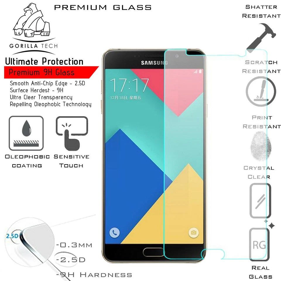 Samsung Galaxy A5 2016 Tempered Glass 100% Genuine Gorilla Screen Protector - Image 2 of 4