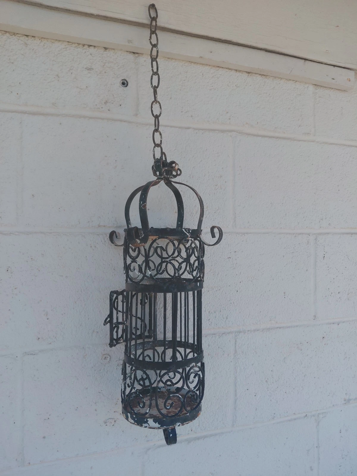 Vintage Wrought Iron Scrolled Hanging Bird Cage Planter Gothic Style 18" Antique
Opens in a new wind