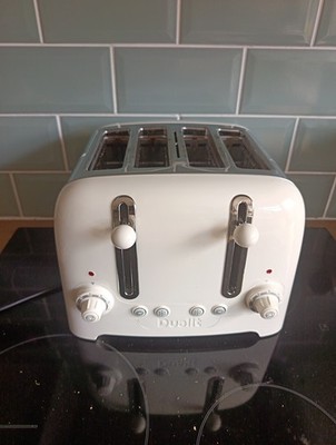 Dualit 4 Scheiben Toaster extra breite Schlitze weiß & Edelstahl DPP4 Ersatzteile Reparatur