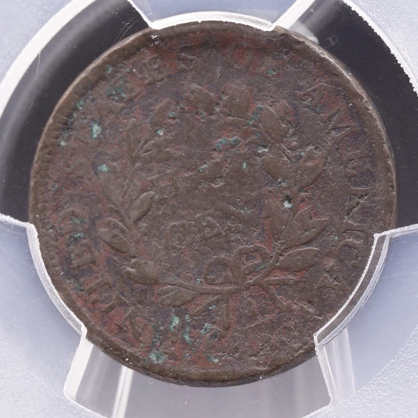 1808 Draped Bust Half Cent PCGS VG Details – Env. Damage – Rotated Dies C-3 - Image 3 of 4