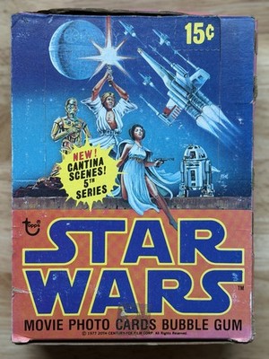 1977 Topps Star Wars Series 5 Original Wax Box 36 Original Packs Orange Border