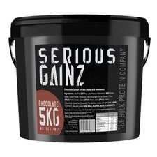 The Bulk Protein Company, SERIOUS GAINZ - Whey Powder 5kg, Chocolate 10.48 per kilo