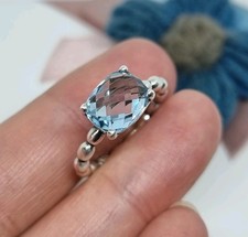 Genuine Pandora Cool Breeze Blue Topaz Ring Size 52 💕  S925 ALE Discontinued 
