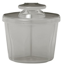 Gray Baby Formula Dispenser with Snap-On Lid for On-the-Go Feedings Travel Milk