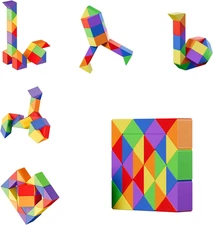 Fidget Snake Cube Puzzles Twist Toys Triangle Snake Fidget Toy Ball for Kids Sen