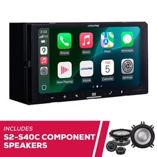Alpine ILX-W770-M 7" Multimedia Receiver with S2-S40C 4" Component Speakers