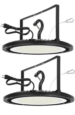 Super Bright 200W UFO LED High Bay Light, 28000 LM with US Plug 5ft Cable,5000K