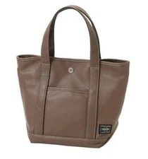 Yoshida Kaban Porter Sensuous Leather Small Tote Bag Brown All Leather Unisex