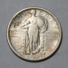 1917-S Type 1 US Standing Liberty Quarter 25c Nice Condition  -303-