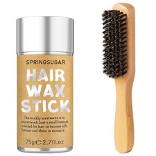 Slick Back Hair Brush Hair Wax Stick Set for Slick Back Boar Bristle Hair