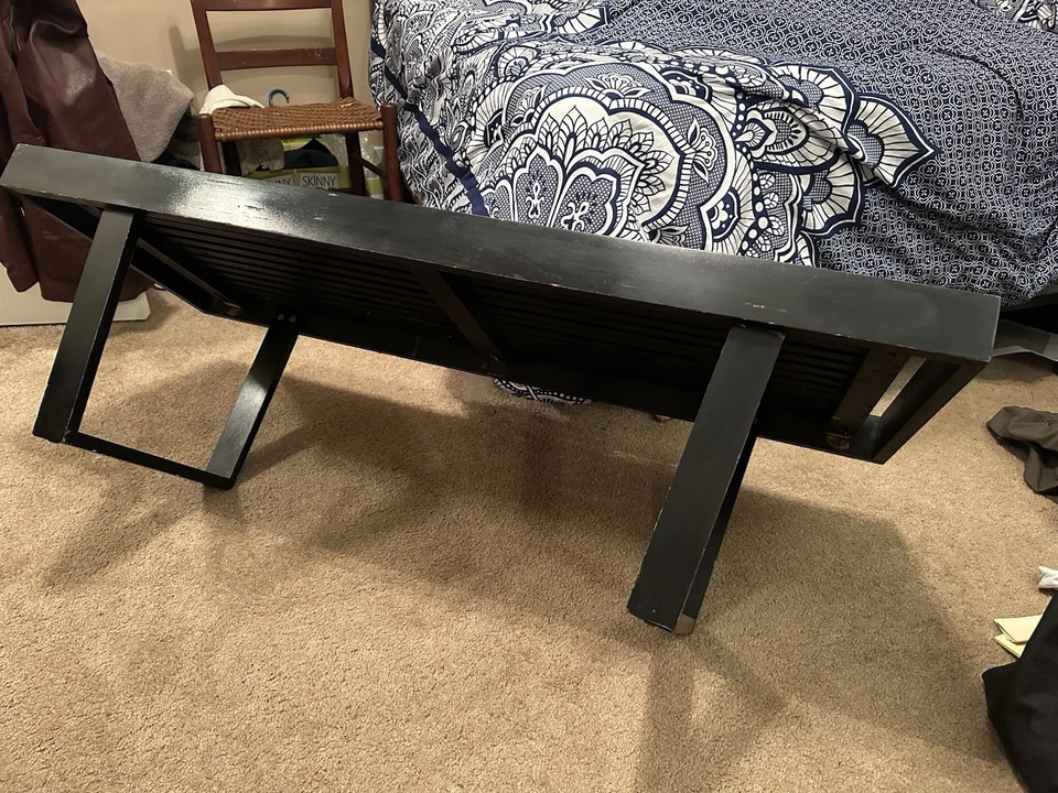 Banco de listones estilo George Nelson MCM 60s Foto 2 de 4