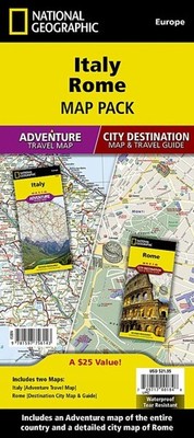 Italy, Rome (Map Pack): City Destination Maps by Nat Geo Maps (English) Folded B