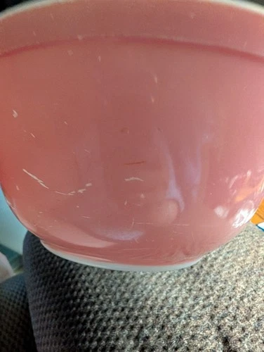 Vintage Pyrex #402 Pink Mixing Bowl 1.5 Qt Flamingo Pink Milk Glass, See Notes