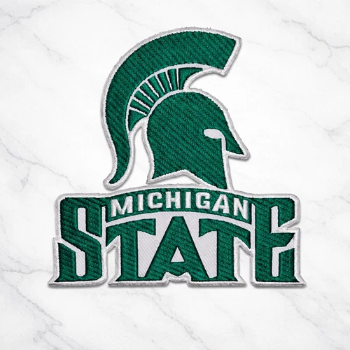 MICHIGAN STATE SPARTANS NCAA EMBROIDERED IRON ON PATCH 3"X3.5" FREE SHIPPING - product listing photo