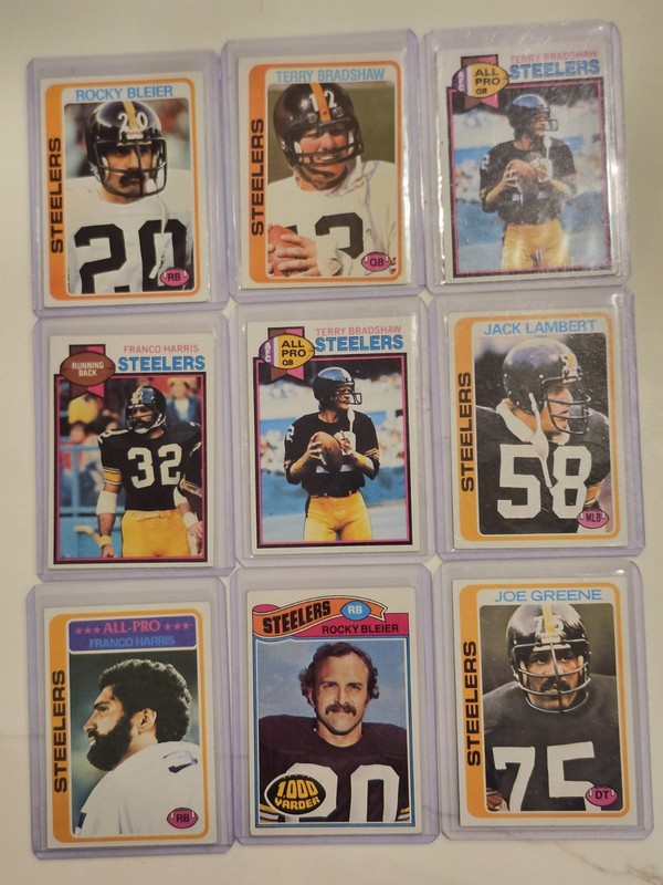 1970s Pittsburgh Steelers Lot Of 9 Terry Bradshaw Joe Green Franco Harris