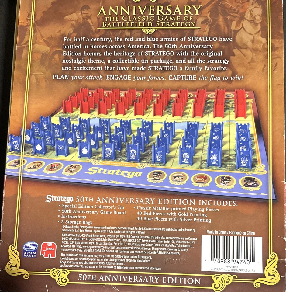Stratego 50th Anniversary Board Game - Tin Collectors Box - New - See Notes - Image 4 of 4