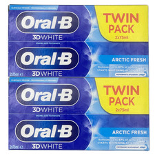 Oral-B 3D White Arctic Fresh Whitening Toothpaste 4x75ml (2 Twin Packs) 35.97 per litre