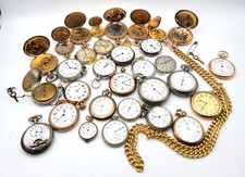 Pocket Watch Silver Toned Gold Toned Elgin Hamilton Waltham Illinois Lot. H248