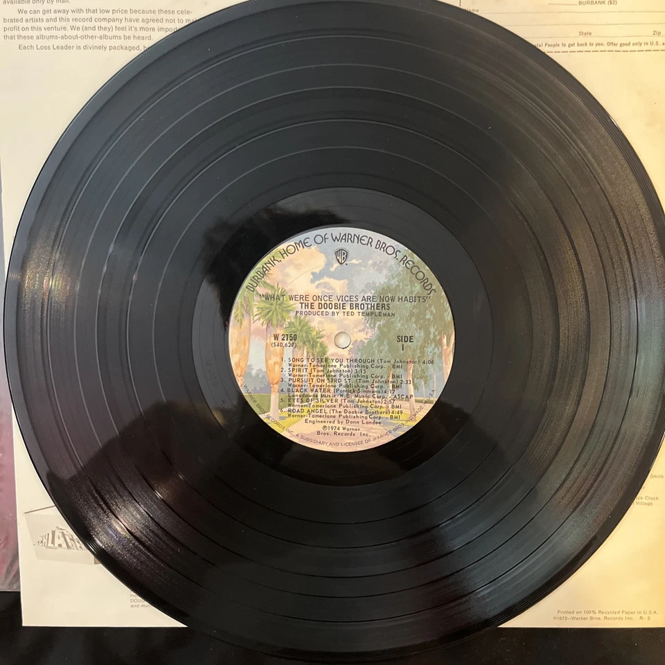 The Doobie Brothers, What Were Once Vices Are Now Habbits Vinyl (WITH POSTER) - Image 3 of 4