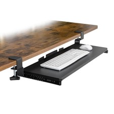 Mount-It 30  Extra-Wide Clamp-On Under Desk Keyboard Tray, Large Slide-Out K...