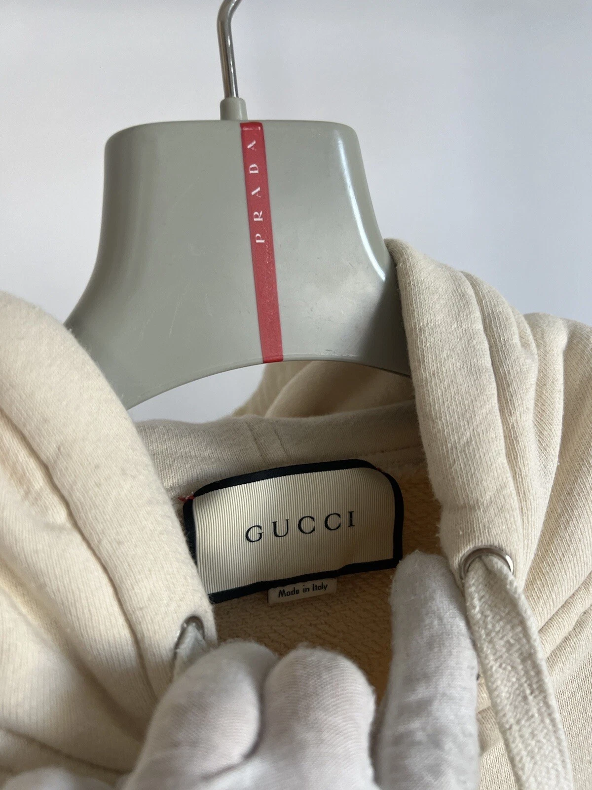 Felpa con cappuccio Gucci taglia L stampa grafica lusso originale