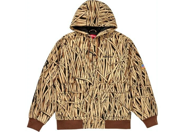 Supreme Canvas Hooded Work Jacket Marsh Camo Size L