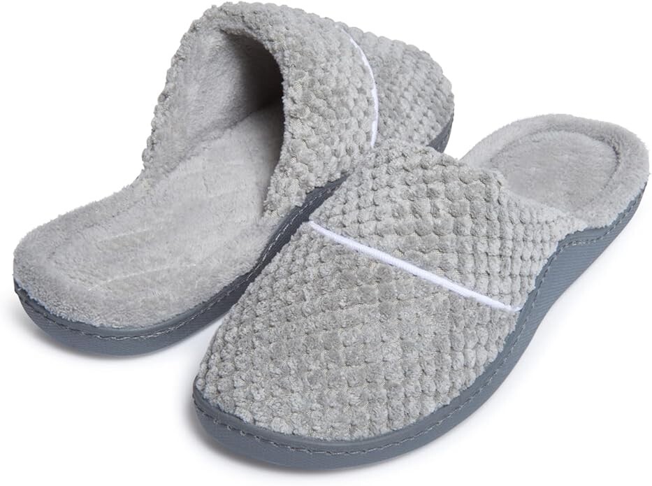 SAOLA NUOVE pantofole Laura Ashley donna memory foam suola robusta grigio peluche piccole 5 6
